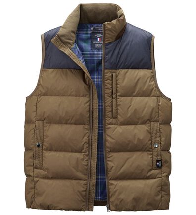 「＜コムルヴァン・オム＞洗えるフレンチダックダウンベスト（メンズベスト）」