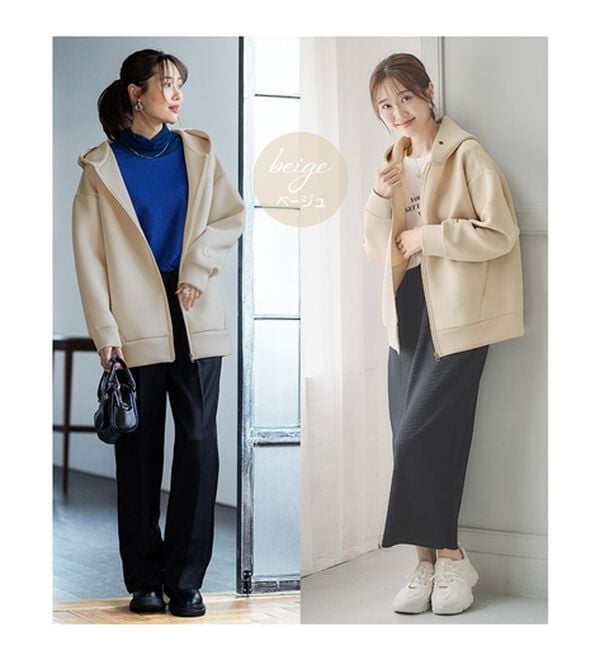 BELLUNA（ベルーナ）の「肩が疲れにくい！マシュマロ感覚ジップフーディー（ブルゾン）」｜詳細画像