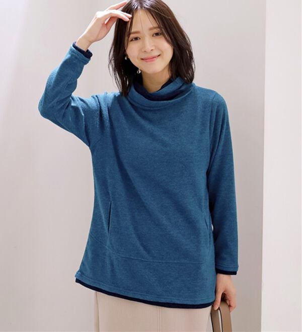 BELLUNA（ベルーナ）の「衿デザイン配色チュニック（チュニック）」｜詳細画像