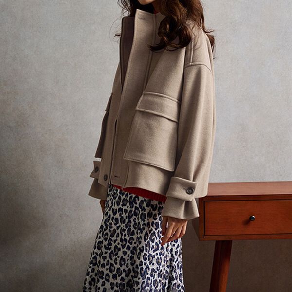 RANAN（ラナン）の「スタンドショートコート（ブルゾン）」｜詳細画像