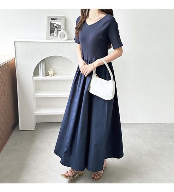 GeeRA（ジーラ）の「前後２ＷＡＹドッキングワンピース（カットソーワンピース）」｜詳細画像