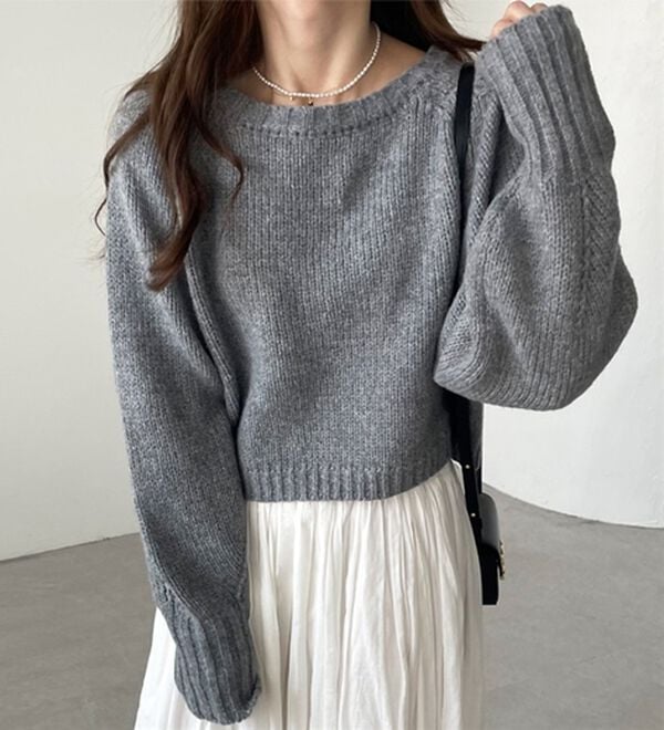 GeeRA（ジーラ）の「ボリュームスリーブショートニット（ニット・セーター）」｜詳細画像