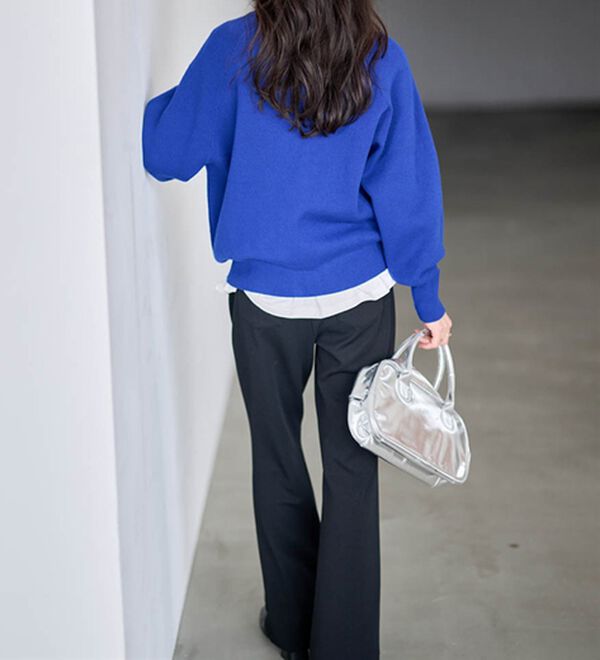 RANAN（ラナン）の「パチパチしにくい！大人のきれいめトレーナーニット（ニット・セーター）」｜詳細画像