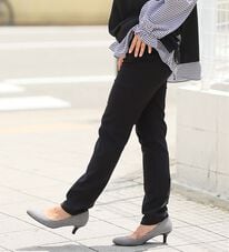 A HAPPY MARILYN（アハッピーマリリン）の「【Ｍ～８Ｌ】【選べる丈】のび～る ストレッチ ツイル 魔法の 美脚レギンスパンツ（スリム・スキニーパンツ）」
