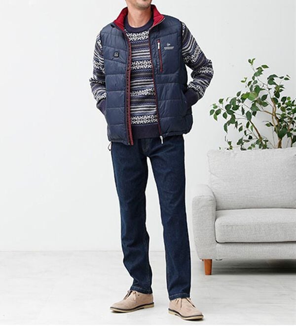 「＜ダンロップ・モータースポーツ＞秒・暖（すぐにあったか）ヒーター付ベスト（メンズベスト）」｜詳細画像