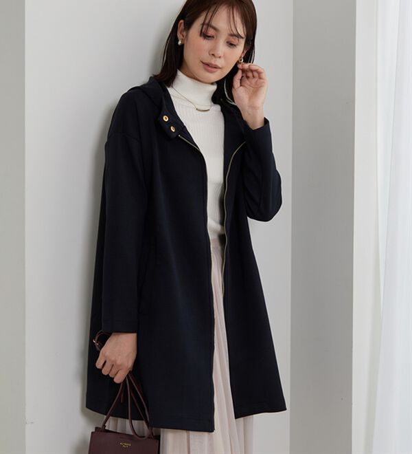 BELLUNA（ベルーナ）の「衿デザインロング丈パーカー（パーカー）」｜詳細画像