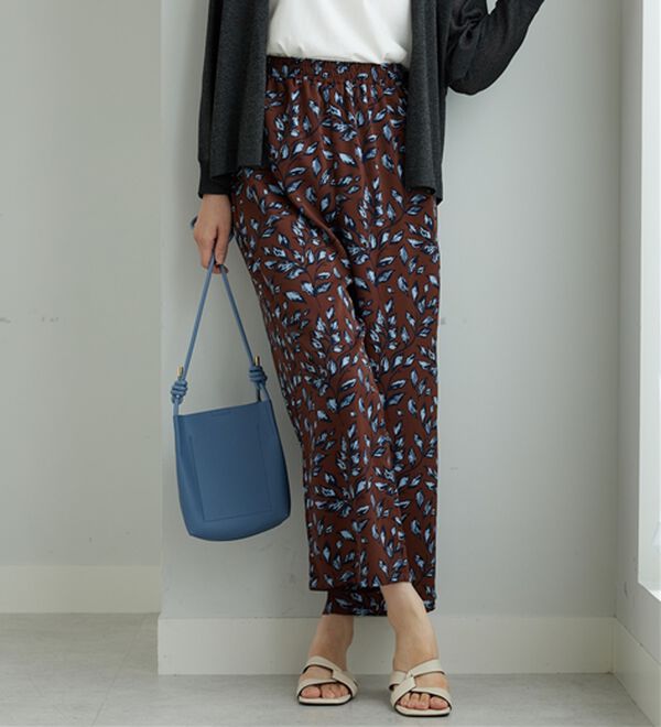 BELLUNA（ベルーナ）の「ヒンヤリ冷感！プリントワイドパンツ（ワイドパンツ・ガウチョ）」｜詳細画像