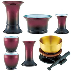 「お買得仏具＆おリン７点セット（レガシー）（仏壇・仏具）」｜琥珀