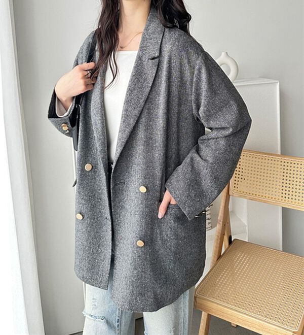 GeeRA（ジーラ）の「オーバーサイズダブルテーラードジャケット（テーラードジャケット）」｜詳細画像