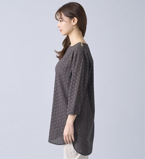 BELLUNA（ベルーナ）の「綿１００％サークルレース素材チュニック（チュニック）」｜詳細画像