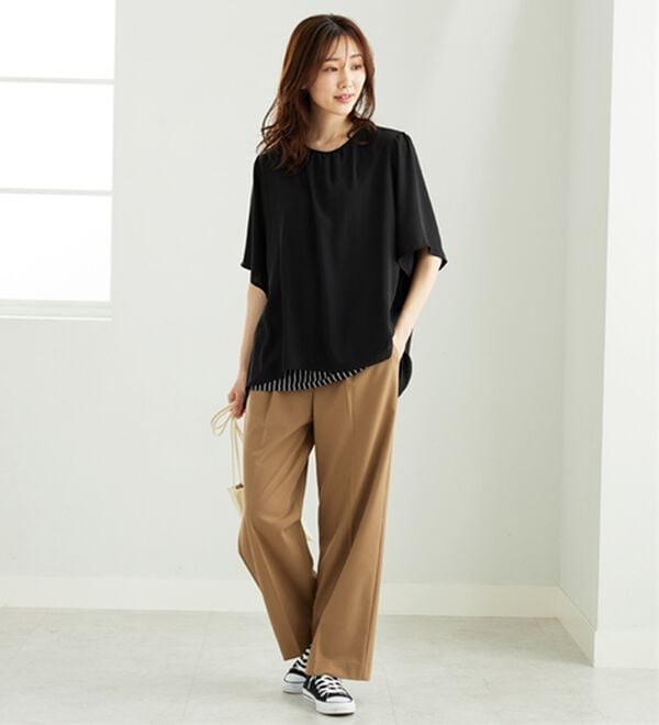 BELLUNA（ベルーナ）の「シフォン重ねレイヤードチュニック（チュニック）」｜詳細画像