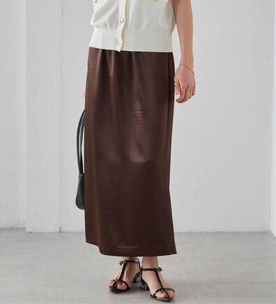 RANAN（ラナン）の「シャイニーサテンナロースカート（ロングスカート）」