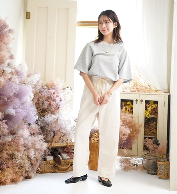 A HAPPY MARILYN（アハッピーマリリン）の「【Ｍ～８Ｌ】名品！「３つのシルエット」と「長袖／半袖」から選べる 綿混 ベーシック Ｔシャツ（Tシャツ）」｜詳細画像