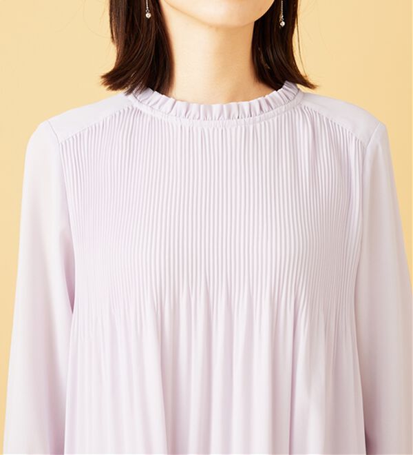 BELLUNA（ベルーナ）の「【新色追加】〈セレモニースタイル〉細プリーツデザインブラウス（ブラウス）」｜詳細画像