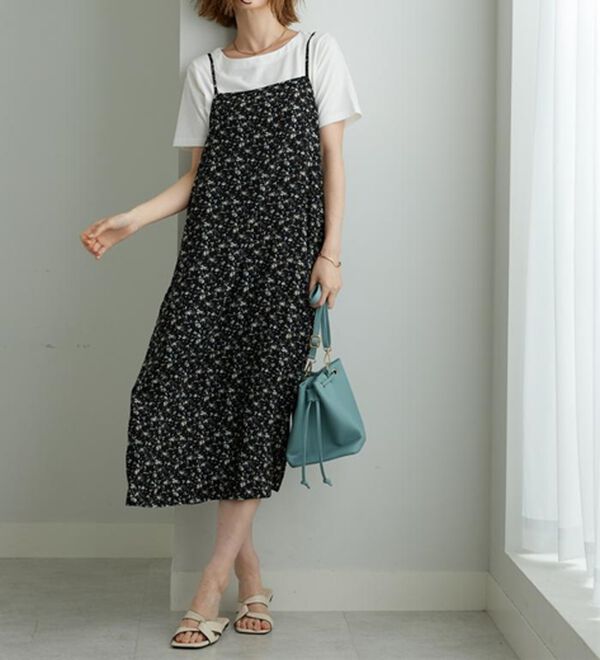 BELLUNA（ベルーナ）の「【2点セット】花柄プリントキャミワンピースアンサンブル（その他ワンピース）」｜詳細画像