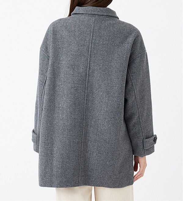 BELLUNA（ベルーナ）の「ウール調スタンド衿ミドル丈コクーンコート（ハーフコート）」｜詳細画像