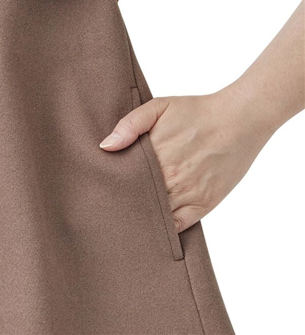 RANAN（ラナン）の「ウール調ビッグカラーガウンコート（ハーフコート）」｜詳細画像