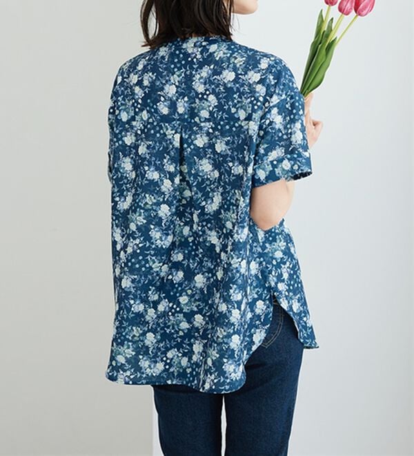 BELLUNA（ベルーナ）の「〈日比谷花壇〉バンドカラーチュニック（チュニック）」｜詳細画像