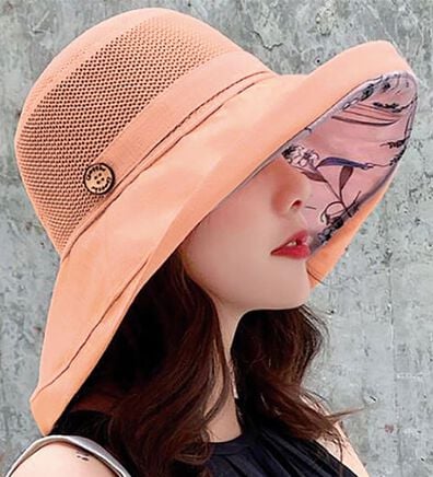 「首まで隠れるつば広帽子（帽子）」