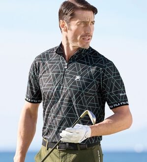 「【２枚組】＜フィラ＞キシリトール加工ハーフジップポロ（メンズポロシャツ）」｜詳細画像