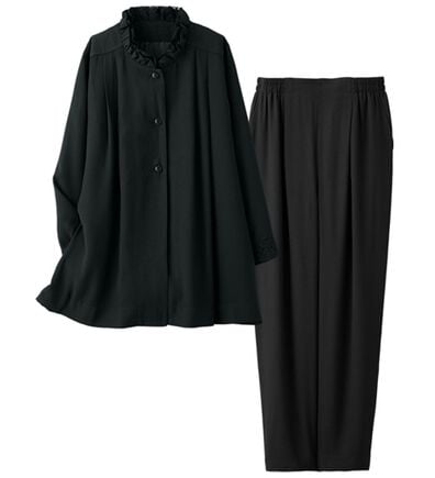 「ウエストらくらくフォ－マルパンツス－ツ（パンツスーツ）」