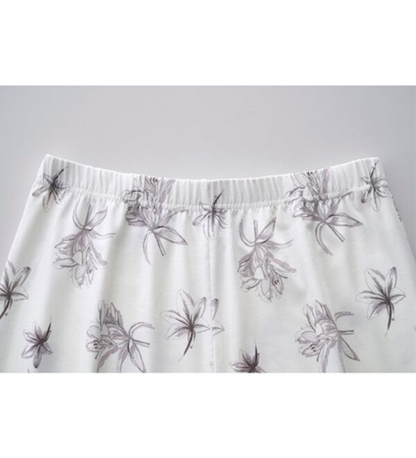 YU'NOW（ユナウ）の「【上下２点セット】レーヨンブレンドペプラムパジャマセット（パジャマ・ルームウェア）」｜詳細画像