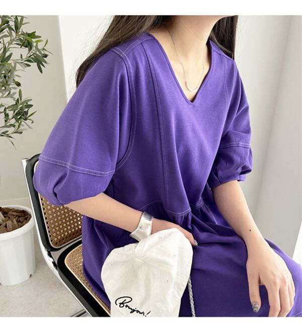 GeeRA（ジーラ）の「前後２ＷＡＹランタンスリーブワンピース（その他ワンピース）」｜詳細画像