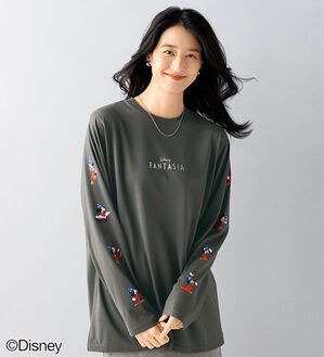 BELLUNA（ベルーナ）の「＜Ｄｉｓｎｅｙ＞【ミッキー】Ｆａｎｔａｓｉａスリーブプリント長袖Ｔシャツ（カットソー）」｜スミクロ