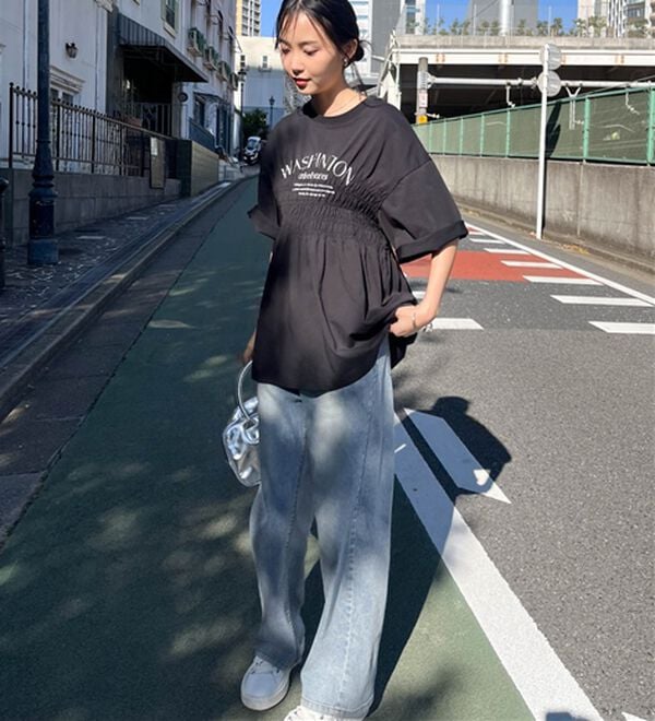 RANAN（ラナン）の「マルチファンクション　シャーリングプリントT（Tシャツ）」｜詳細画像