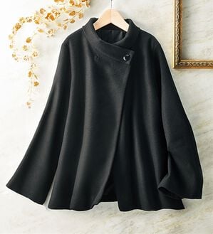 ルフラン（ルフラン）の「フォーマル用ポンチョコート（ブラックフォーマル（喪服・礼服））」｜黒