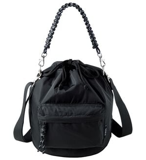 BELLUNA（ベルーナ）の「コード編み２ＷＡＹ巾着ショルダー（ショルダーバッグ）」｜ブラック