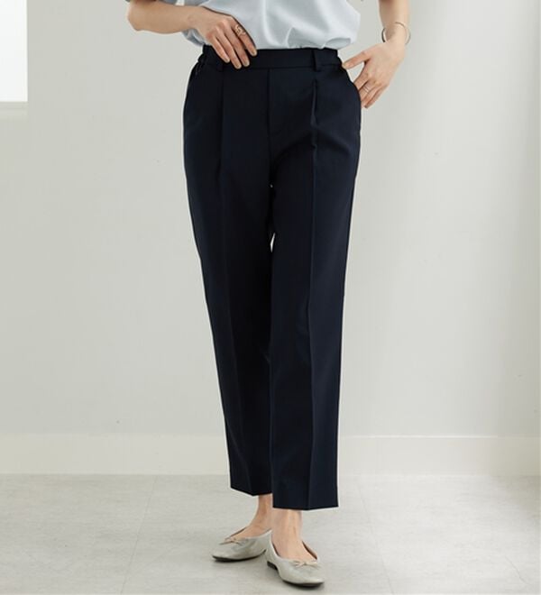 BELLUNA（ベルーナ）の「【選べる2丈】メランジストレッチ素材テーパードパンツ（テーパードパンツ）」｜詳細画像