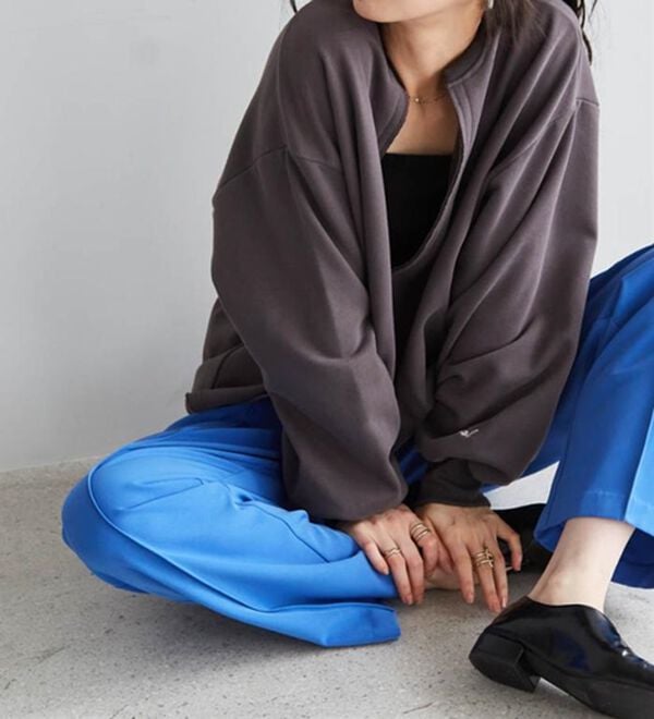 RANAN（ラナン）の「裏起毛美脚シルエットピンタックワイドパンツ（フルレングスパンツ）」｜詳細画像