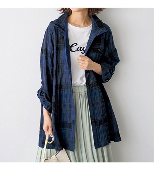 BELLUNA（ベルーナ）の「シャーリングドビー素材日差し対策パーカー（パーカー）」｜詳細画像