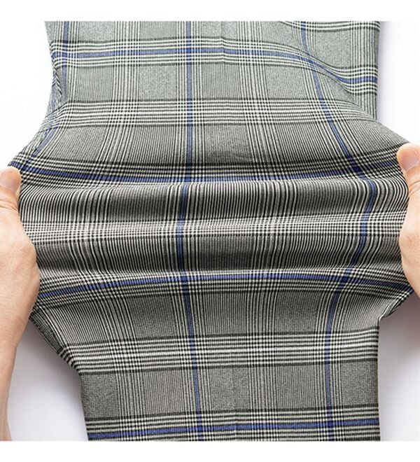 「【２本組】＜ダンロップ・リファインド＞チェック柄７ポケットパンツ（メンズフルレングスパンツ）」｜詳細画像