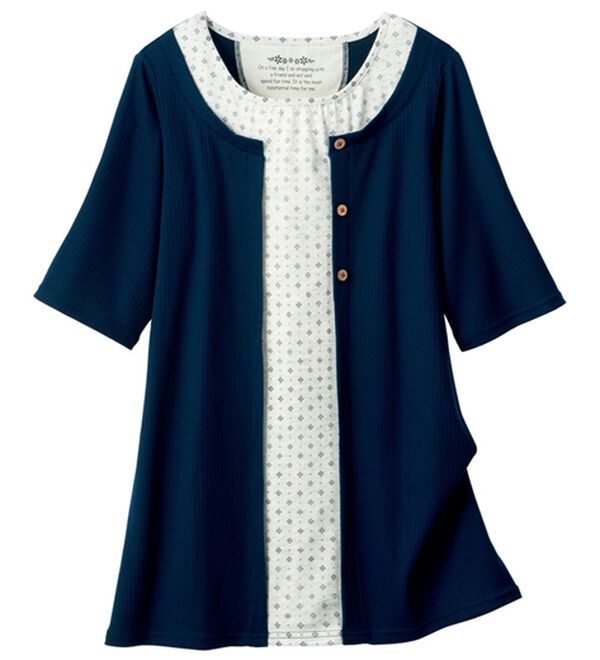 ルフラン（ルフラン）の「【４色組】手抜きに見せない＊重ね着風Ｔシャツ（Tシャツ）」｜詳細画像