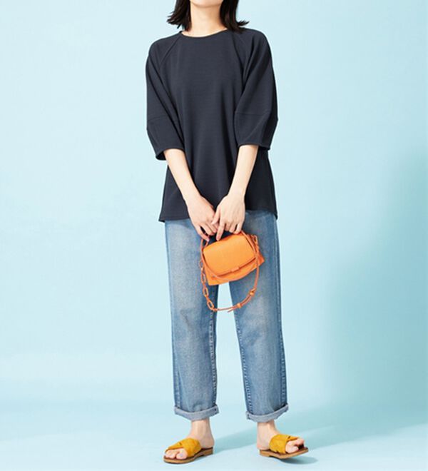 BELLUNA（ベルーナ）の「ポコポコ素材ランタンスリーブプルオーバー（カットソー）」｜詳細画像