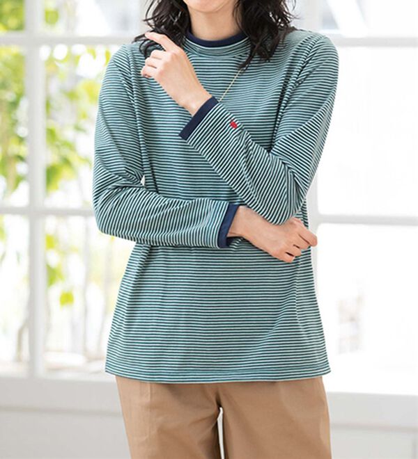 ルフラン（ルフラン）の「【４色組】着心地快適！重ね衿プルオーバー（カットソー）」｜詳細画像