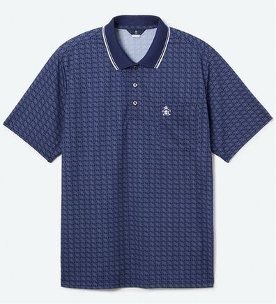 「＜マンシングウェア＞ＳＵＮＳＣＲＥＥＮモノグラムグラフィックプリント半袖ポロ（メンズポロシャツ）」