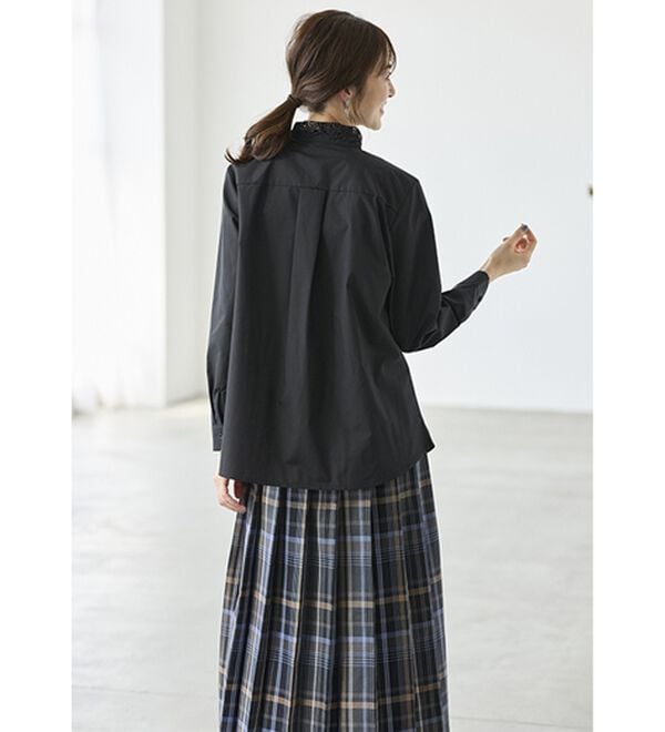 BELLUNA（ベルーナ）の「シャツコーデを更新！衿レースブラウス（ブラウス）」｜詳細画像