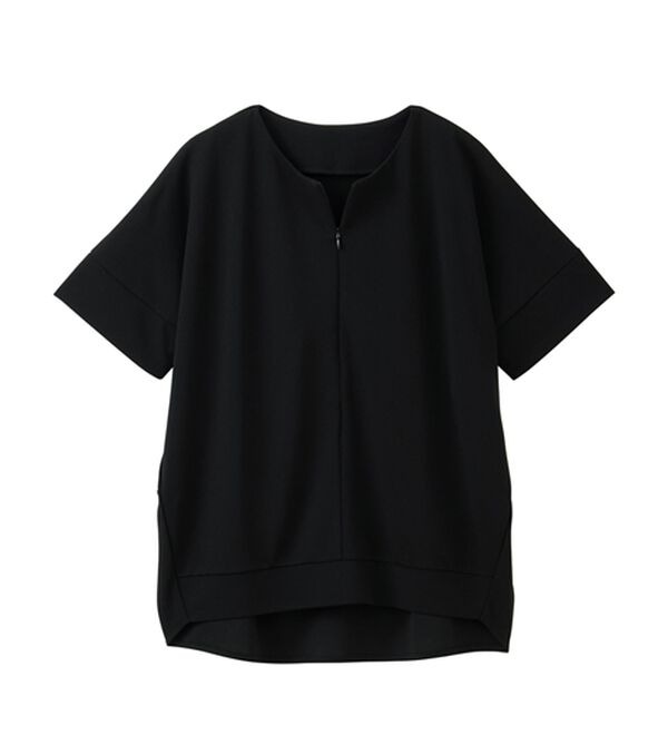 RANAN（ラナン）の「【4つの機能付】ひんやりハーフジップコクーンチュニック（チュニック）」｜詳細画像