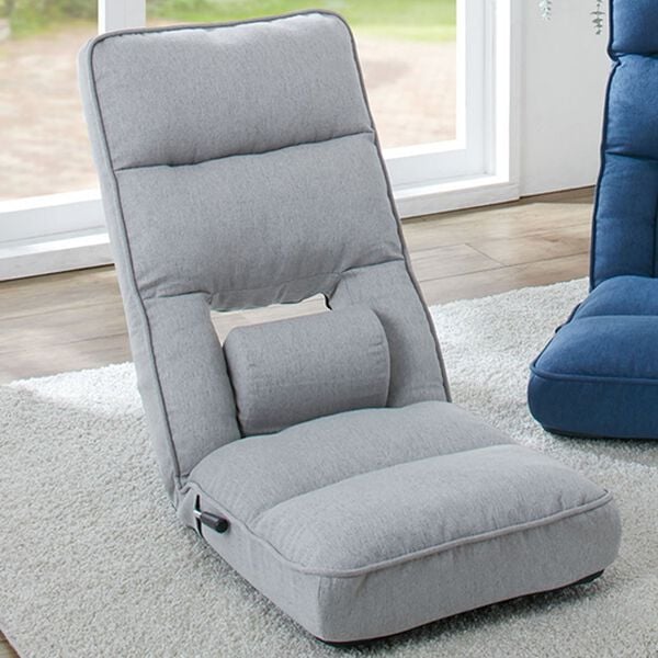 「テレビが見やすい腰楽レバー式座椅子２（座椅子）」｜グレー