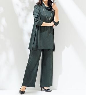ルフラン（ルフラン）の「ジャカード素材セットアップ＜アルベナ＞（セットアップ）」｜チャコール