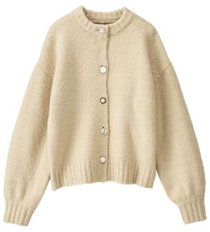 RANAN（ラナン）の「色々レトロボタンカーディガン（ニットカーディガン）」｜ライトベージュ