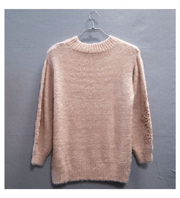 BELLUNA（ベルーナ）の「袖レース使いシャギーニットプルオーバー（ニット・セーター）」｜詳細画像