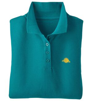 BELLUNA（ベルーナ）の「機能満載！綿混素材かのこポロシャツ（ポロシャツ）」｜ターコイズ