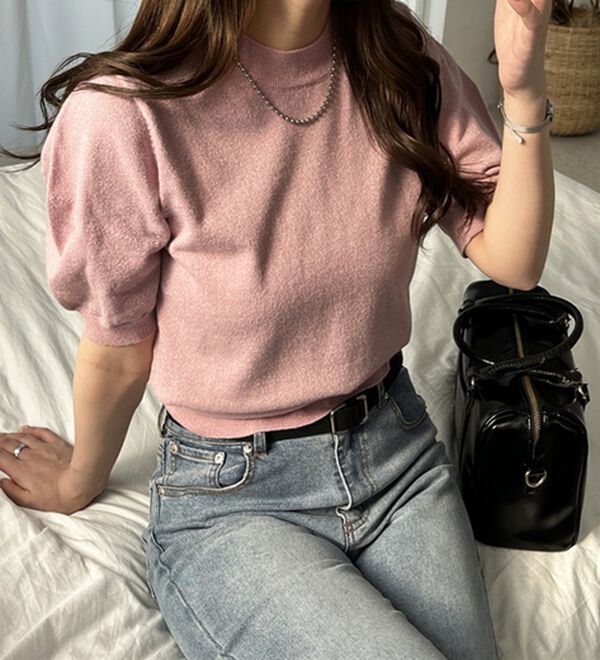 GeeRA（ジーラ）の「ラメパフスリーブニット（ニット・セーター）」｜詳細画像