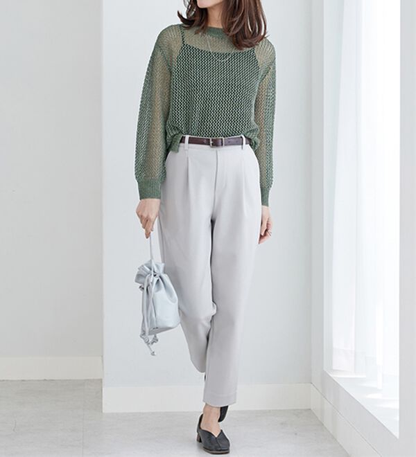 BELLUNA（ベルーナ）の「ラメメッシュニットプルオーバー（ニット・セーター）」｜詳細画像