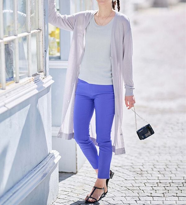 RANAN（ラナン）の「ロング丈Ｖネックニットカーデ（ニットカーディガン）」｜詳細画像