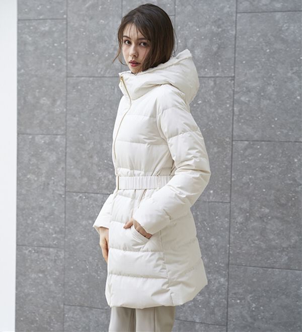  FURS 高級ラビットファー　フード付き ホワイト×ライトグレー FURS 高級ラビットファー フード付き ホワイト×ライトグレー FURS 高級